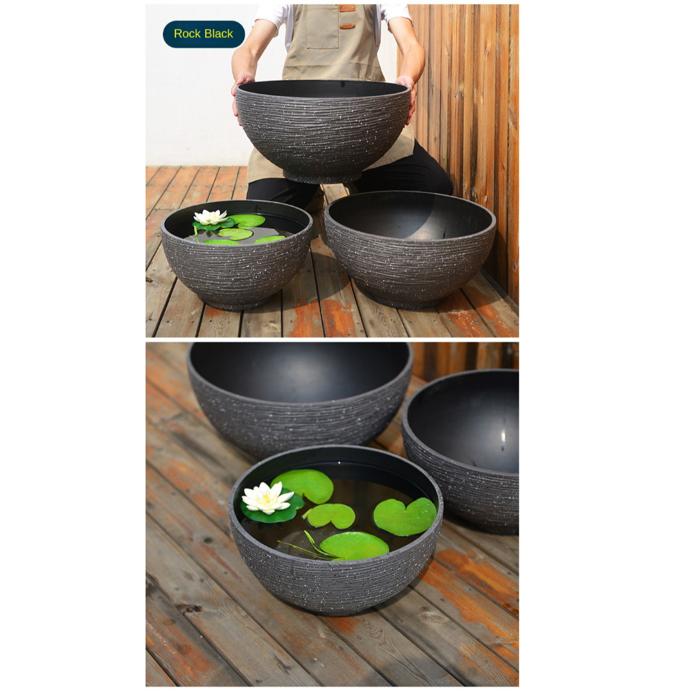 Chậu hoa huệ nước AMLU, chậu bát lớn trồng cây nước độc đáo, cảnh quan chậu mọng nước tinh tế