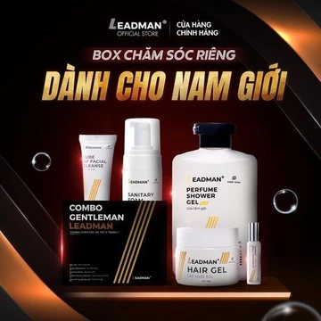 Bộ 5 sản phẩm LEADMAN - Sữa Tắm Gội 3in1, Bọt Vệ Sinh, Xit Khử Mùi, Gel Vuốt Tóc & Sữa Rữa Mặt