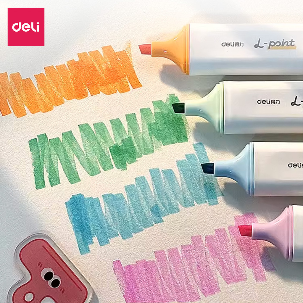 Bút Highlight Deli Nhiều Màu Pastel Đánh Dấu Dạ Quang Phù Hợp Cho Học ...