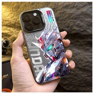 Ốp Điện Thoại Anime Gundam Cho OPPO Reno 12F 11F 10 12 Pro 5G A3X A60 A78 5G Vỏ In Thoáng Mát Laser Acrylic Cứng IMD Giáp Chống Sốc Mờ