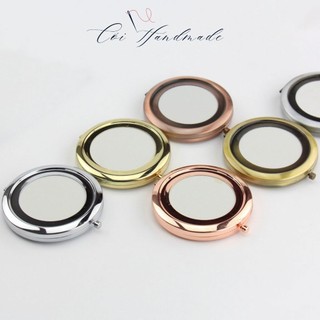Phôi Gương Tròn Bỏ Túi Thêu Handmade - Phôi Gương Thêu, Gương Thêu