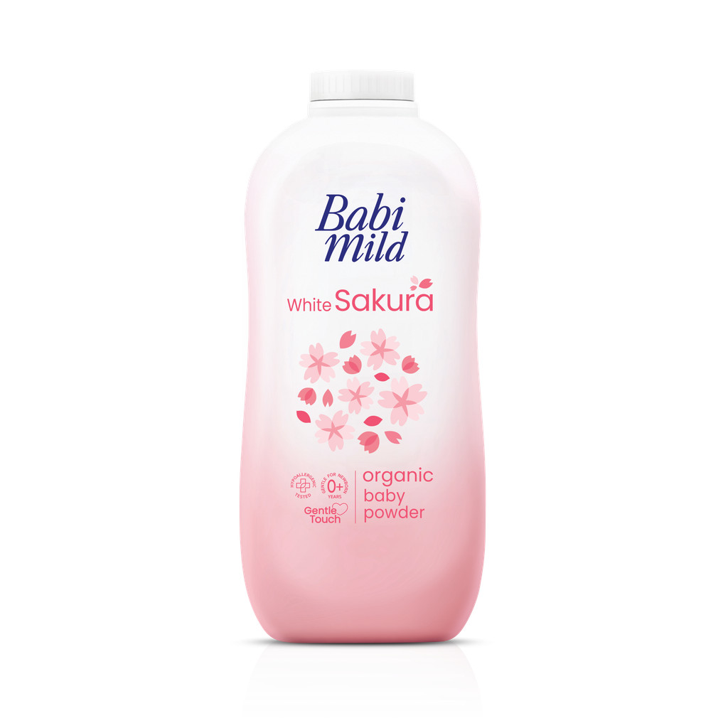 Phấn Rôm Trẻ Em Babi Mild White Sakura 350g
