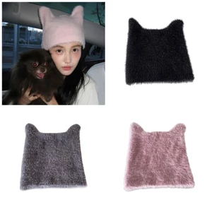 XGB Thời Trang Mèo Con Đan Beanies Cho Nữ Hip Hop Mũ Tai Độc Đáo Xu Hướng thập niên 2000