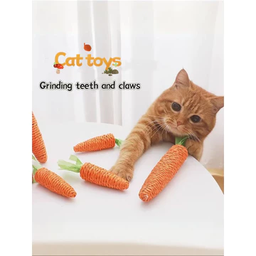 Đồ chơi cho mèo cưng Đồ chơi cắn Đồ dùng cho thú cưng dễ thương Dây giấy Cà rốt Đồ chơi cho mèo tương tác lớn Đồ dùng cho thú cưng