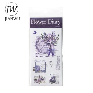 Jianwu Hoa Nhật Ký Series Vintage Ren Biên Giới Cảnh Quan Chất Liệu Cắt Dán Sáng Tạo DIY Tạp Chí Thêu Sò Văn Phòng Phẩm