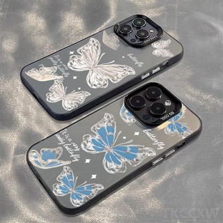 Ốp In Hình Retro Fantasy Xanh Trắng Bướm Dành Cho Redmi K70 K60 K50 K40 K30 Pro Ultra Gaming K70E13C 12C 10C 9C 12 10 A1 A2 Vỏ Bảo Vệ Bạc Màu Mờ