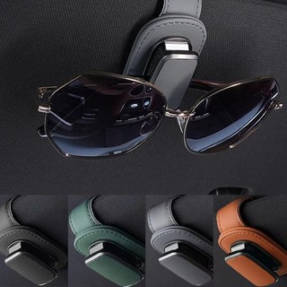 FANIELLAPOWELL Móc treo kính mắt ô tô, Kẹp kính che nắng chống trầy xước đàn hồi, Giá đỡ kính mắt ô tô bằng da PU đa năng Phụ kiện nội thất ô tô