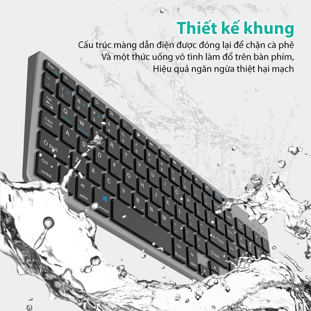 Bàn phím Goojodoq Bluetooth 102phím cho máy tính xách tay Máy tính để bàn | BigBuy360 - bigbuy360.vn