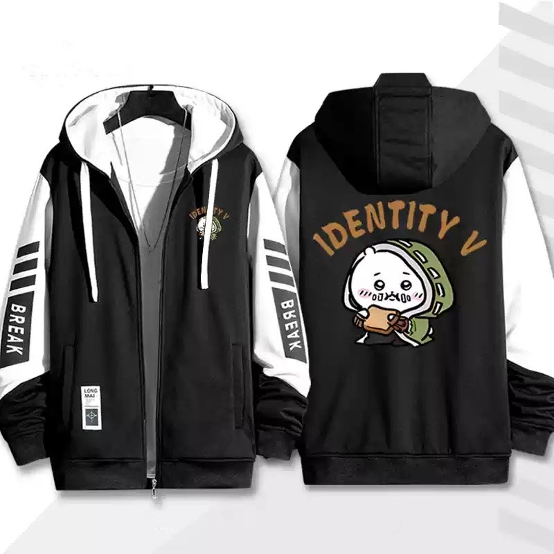Sq3 Chiikawa Identity V Emma Woods Gardener áo khoác dây kéo Áo khoác Hoodie cardigan áo len Unisex dài tay Top Cosplay