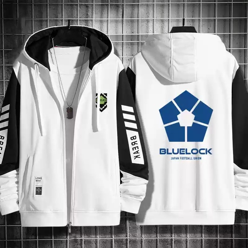 Lật Xanh Khóa Mikage Reo Isagi Yoichi Nagi Seishiro Áo Dây Kéo Áo Khoác Áo cardigan Áo Len Cosplay 3D Áo Chui Đầu