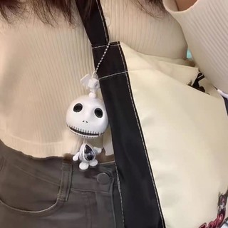 Vui Nhộn Kéo Dây Đầu Lâu Móc Khóa Halloween Đầu Lâu Phát Sáng Trong Bóng Tối Túi Đồng Hồ Mặt Dây Chuyền Quà Tặng Trang Trí