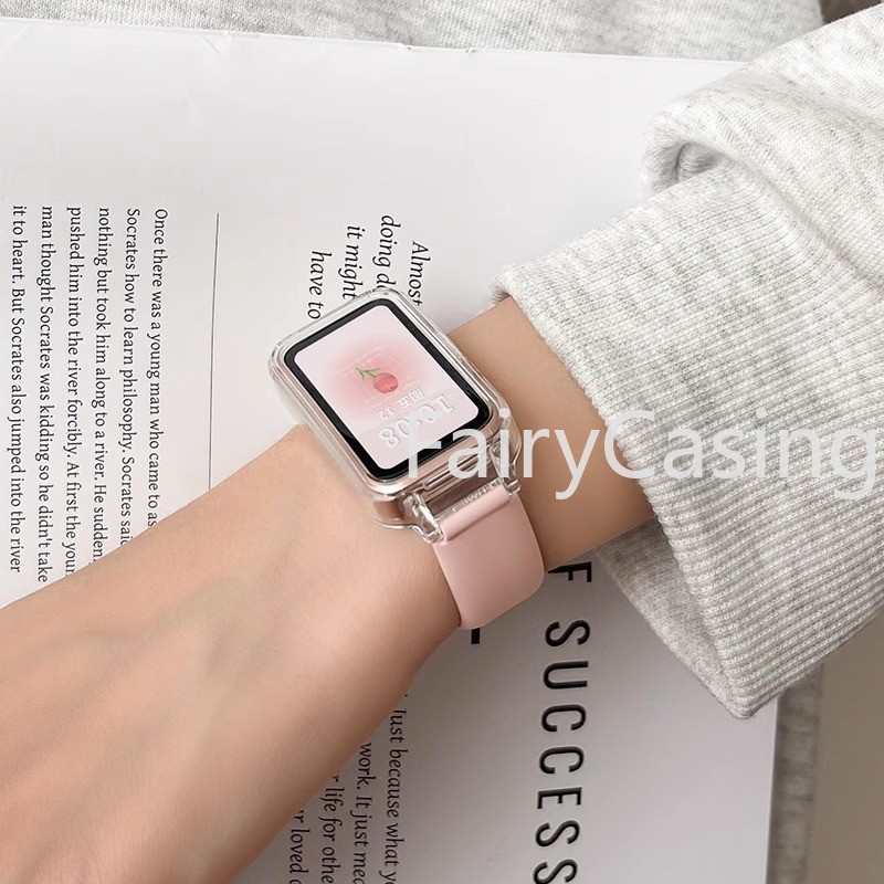 Dành Cho Huawei Fit 4 Pro 3 Honor Band 11Pro 10 9 7 6 NFC Dây Đeo Silicon Mềm Vòng Tay Thể Thao Thời Trang Dây Đeo Đồng Hồ Cho Huawei Band 9 / 8 6 / 6Pro / 7 Correa Thay Thế