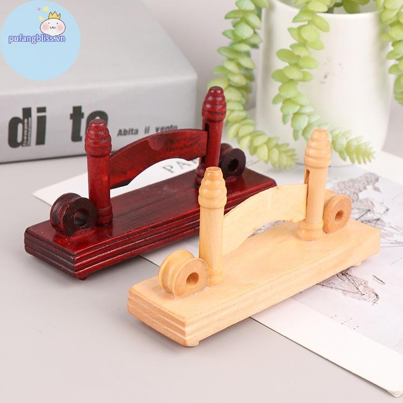Pufangbliss Phong Cách Trung Hoa Tay Gỗ / Lụa / Giấy / Ren Gấp Quạt Đế Trưng Bày Giá Đỡ VN