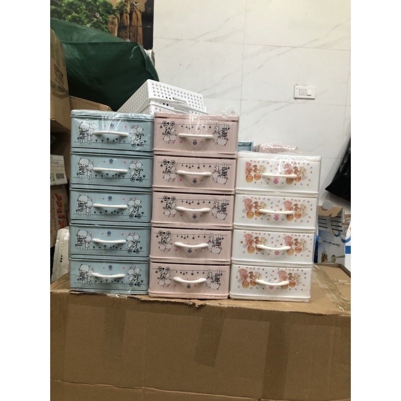 Tủ Nhựa Mini Để Bàn Việt Nhật. Tủ Hoa Bé 3T 4T 5T Nhỏ Gọn Đụng Thuốc, Mỹ Phẩm, Đồ Dùng Học tập.