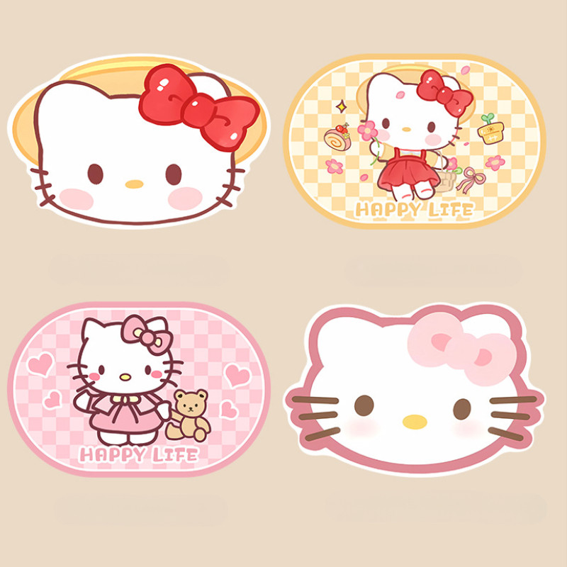 Thảm Siêu Thấm Hút Mẫu Hello Kitty Chất Tảo Mịn, Thảm Lau Chân Phòng Tắm