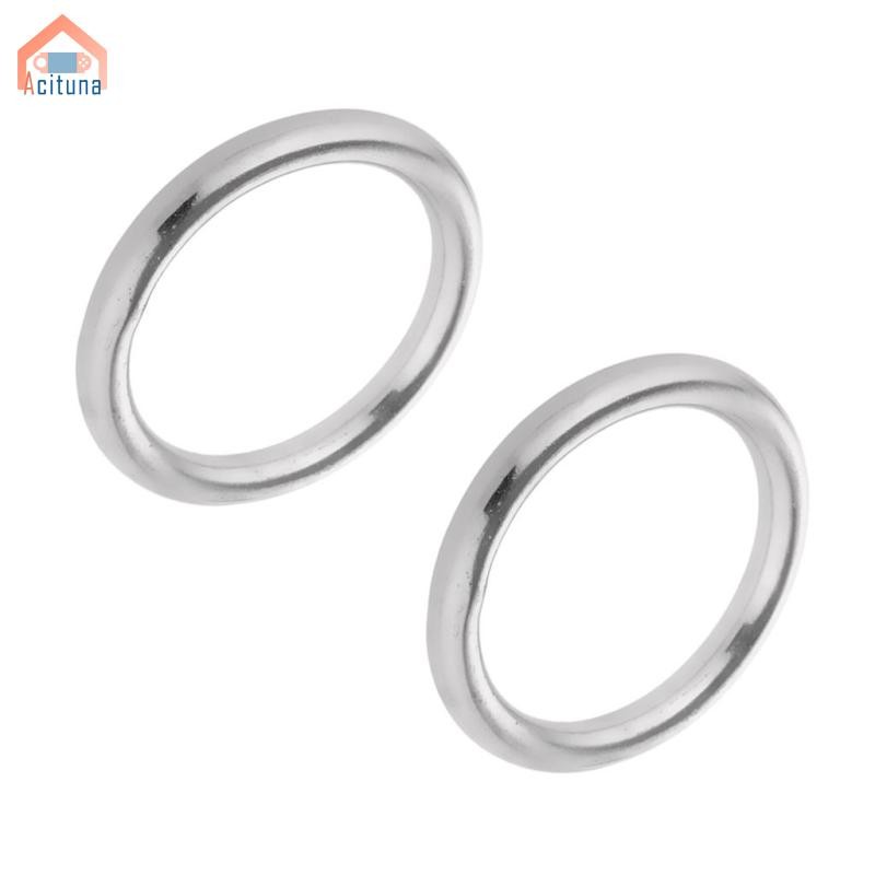2 Cái / bộ Cường Lực Cao Bền Hàng Hải Thép Không Gỉ 304 Hàn Nhẫn Đánh Bóng Thuyền Giàn Khoan Phần Cứng Đường Kính 25 / 35 / 45 / 60 Mm