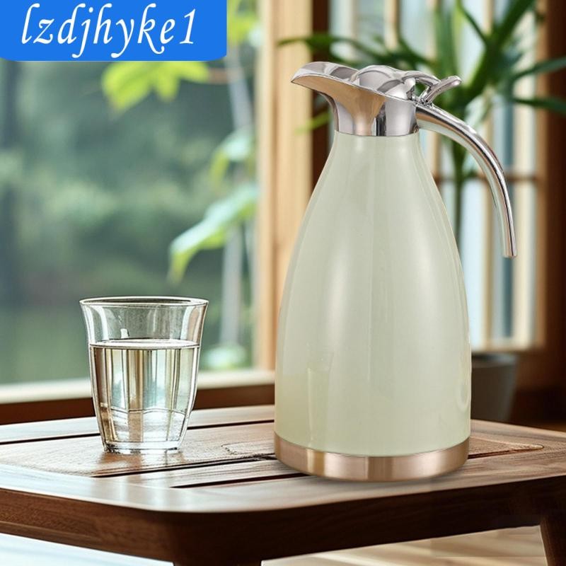 Ấm đun nước cách nhiệt chân không bằng thép không gỉ 2.0 L Tường đôi 14.3x28.5cm Nắp chống rò rỉ Ấm đun nước nóng cho cửa hàng