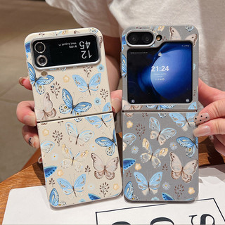 Ốp Họa Tiết Bướm Cho Samsung Galaxy Z Flip7 Flip6 Flip5 Flip4 Flip3 Flip 7 6 5 4 3 5G Họa Tiết Da Mềm TPU Gấp Điện Thoại