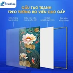 Bộ 3 Tranh Chữ Thư Pháp - Tranh Treo Tường Chữ Cha Mẹ - Gia Đình - Cội Nguồn - Treo Phòng Khách Sang Trọng — ảnh 3