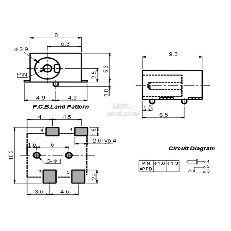 DC Nữ Ổ Cắm DC-033 4 Pin Patch 3.5 * 1.3 Pin 4.0 * 1.7mm Giao Diện DC DC Ổ Cắm Nữ DC Ổ Cắm Điện