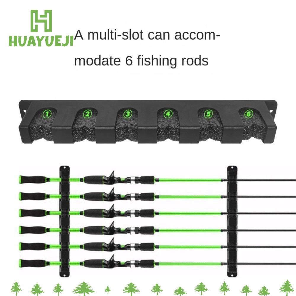 HUAYUEJI 6-Rod Rack, EPE Foam Wall Mount Fishing Rod Rack, Bền Đen Đỏ ...