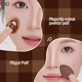 Chocolate Velvet Flocking Powder Puff Set Soft Flocked Powder Puff Kit Bộ dụng cụ Puff Mỹ phẩm có khóa đa kích thước