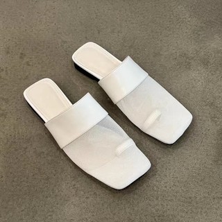 Dép xỏ ngón chân vuông dày lưới trượt nữ