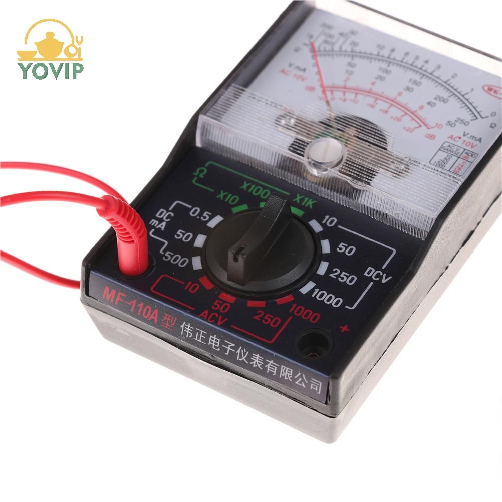 YOVIP / AC 1000V Vôn kế 250mA Ampe kế 1K Analog Đồng hồ vạn năng VN