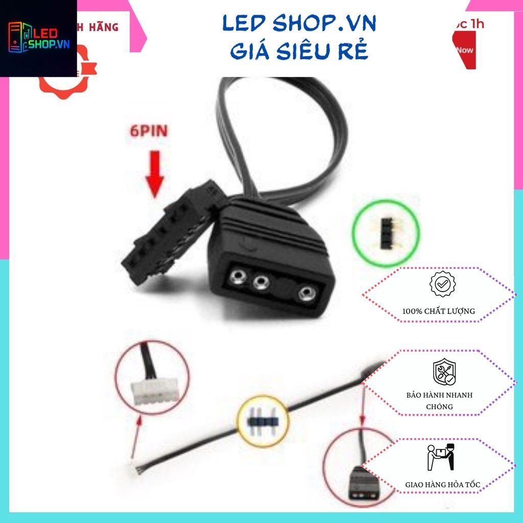 Dây Chuyển Nguồn Hub Coolmoon Ra Led ARGB sử dụng cho Tản Jonsbo CR-1400 & CR-1000GT , Dây chia quạt , Dây chia Led