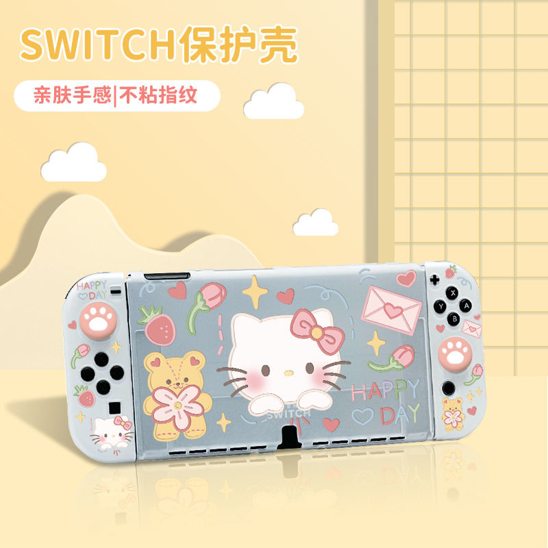 Dễ Thương Hello Kitty Siêu Mỏng Mỏng Full Cover Mềm TPU Silicon Chống Sốc Bảo Vệ Cho NS Nintendo Switch / Switch 2 / Switch Oled