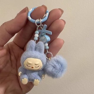 Dễ Thương Mini Dễ Thương Viên Ngồi Đổ Xô Cặp Đôi Xe Móc Khóa Trang Trí Mặt Dây Chuyền Điện Thoại Di Động Dây Xích