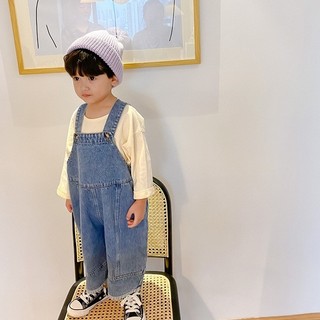 Mùa Xuân Thu Phong Cách Mới Trẻ Em Rời Rộng Quần Lót Mở Quần Jean Bé Trai Bé Gái