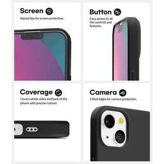 Ốp điện thoại Silicon Mềm Siêu Mỏng Mờ Cho iPhone 16 15 14 13 12 Mini 11 Pro XS Max X XR SE 3 7 8 6S 6 Plus Ốp điện thoại Màu Đen Chắc Chắn