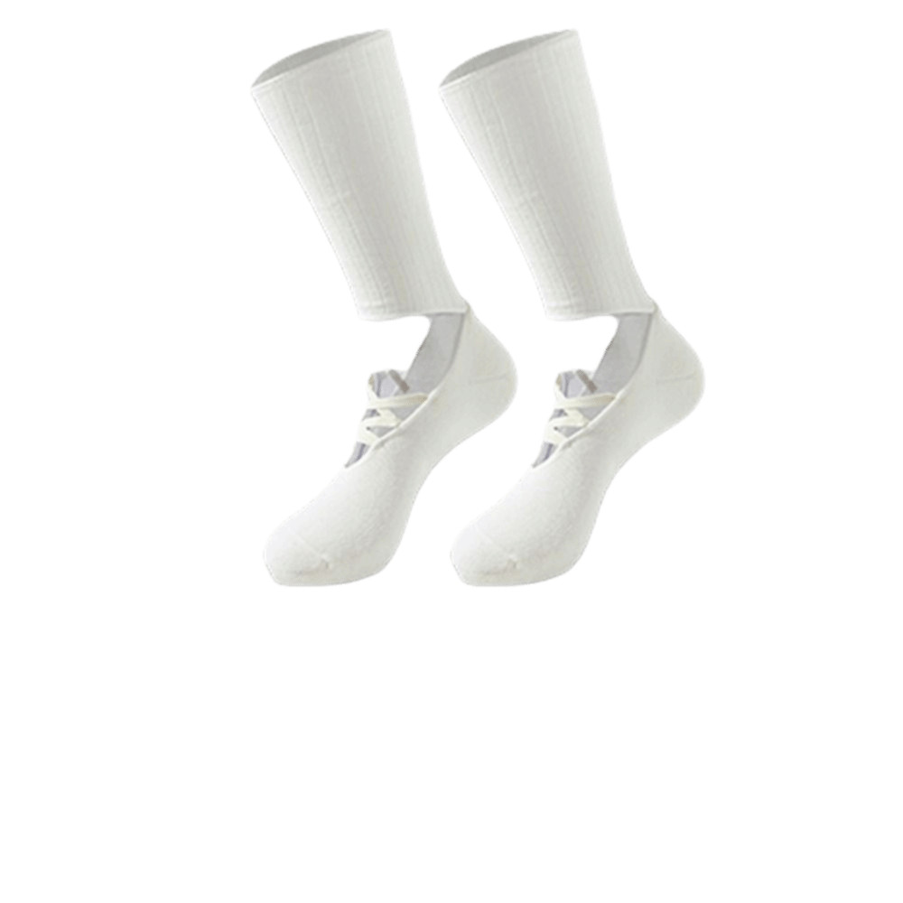 Tất Pilates HOBBYIN, Tất tập Yoga thấm mồ hôi đường phố Harajuku, Tất ống giữa Cotton chống trượt thông thường