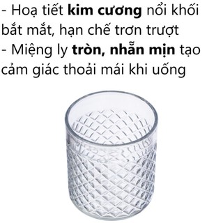Cốc nhựa kim cương 260ml Hokori, cốc tròn Việt Nhật uống nước rượu cocktail sang trọng ms: 6326