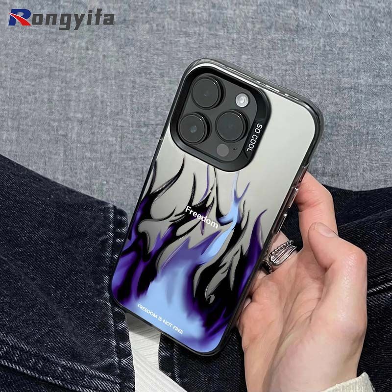 Ốp Điện Thoại Họa Tiết Ngọn Lửa Xanh Cho Huawei Honor X9C X9B X9A X9 X8A X8B X7C X7A X7B X6C X6B X5 Plus 50 SE Magic 7 6 5 Pro 4 Lite Vỏ Mát Chống Sốc Mặt Sau Mờ