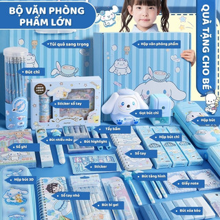 Bộ Đồ Dùng Học Tập Dễ Thương Cho Bé - Hộp Quà Tặng Văn Phòng Phẩm Hoạt Hình, Độc Đáo Dịp Lễ