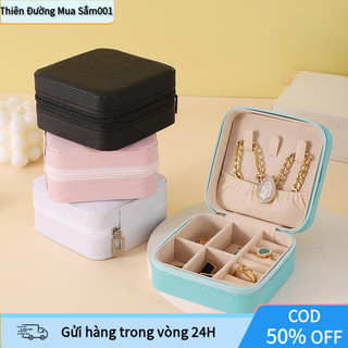 Hộp Trang Sức Mini Cầm Tay – Dành Cho Du Lịch, Nhỏ Gọn, Nhiều Ngăn, Màu Ngẫu Nhiên