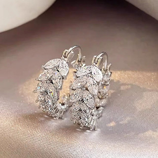 Bông tai zircon bạc S925, quà tặng đẹp dành cho nữ sinh viên