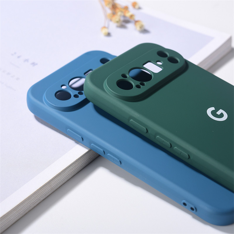 Ốp điện thoại Chính Hãng Cho Google Pixel 9 Pro XL Silicon Lỏng TPU Ốp điện thoại Cho Pixel 9A 9 9Pro 9ProXL Mềm Chống Sốc Bảo Vệ Coque