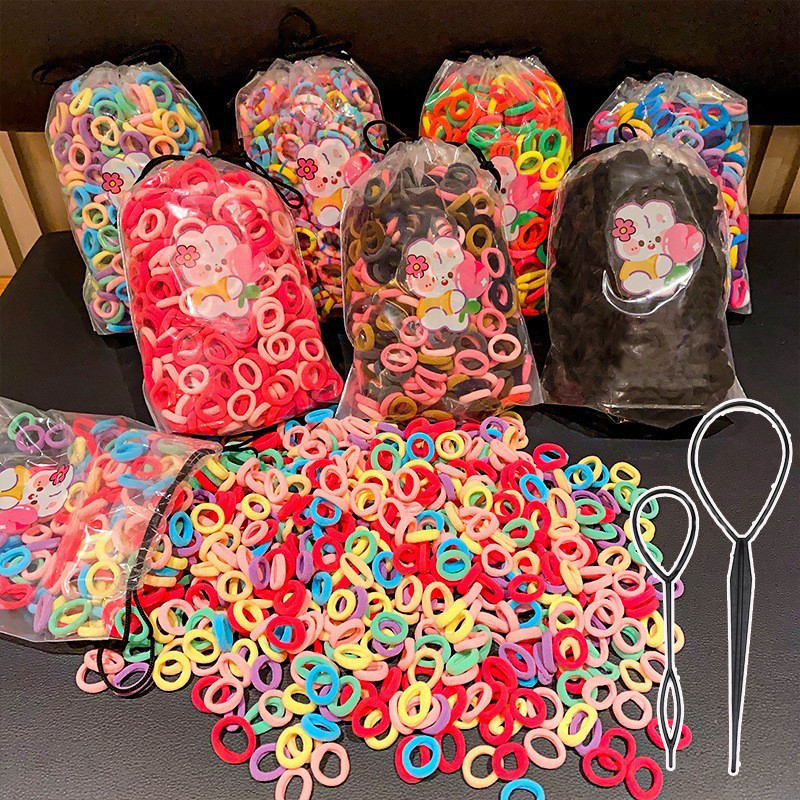 Nhẫn Tóc Khăn Trẻ Em với 200 Chiếc Không Dấu, Dành Riêng Cho Tóc Của Bé