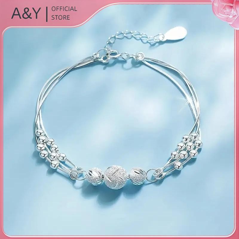 A & Y Hạt May Mắn Nhiều Lớp Dây Xích Vòng Tay Cho Nữ Thời Trang Tiệc Cưới Trang Sức Người Yêu Quà Tặng.