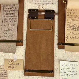 Bộ sổ tay Kraft RISEDOT, DIY Crafts Retro Vintage Clipboard, Handmade có thể đổ lại Giấy Kraft cuộn treo Giấy viết để ghi chú