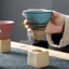 Cốc Cà Phê Gốm Retro Nhật Bản - Cốc Trà Gốm Thô, Cốc Sứ Latte Art, Thích Hợp Cho Gia Đình &