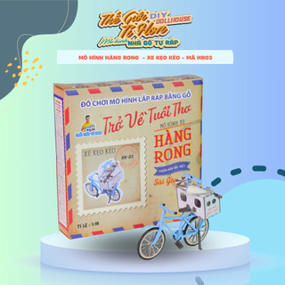 Xe Hàng Rong - Xe Kẹo Kéo - Mô Hình Tự Lắp  - Thế Giới Tí Hon Thu Nhỏ - HR03