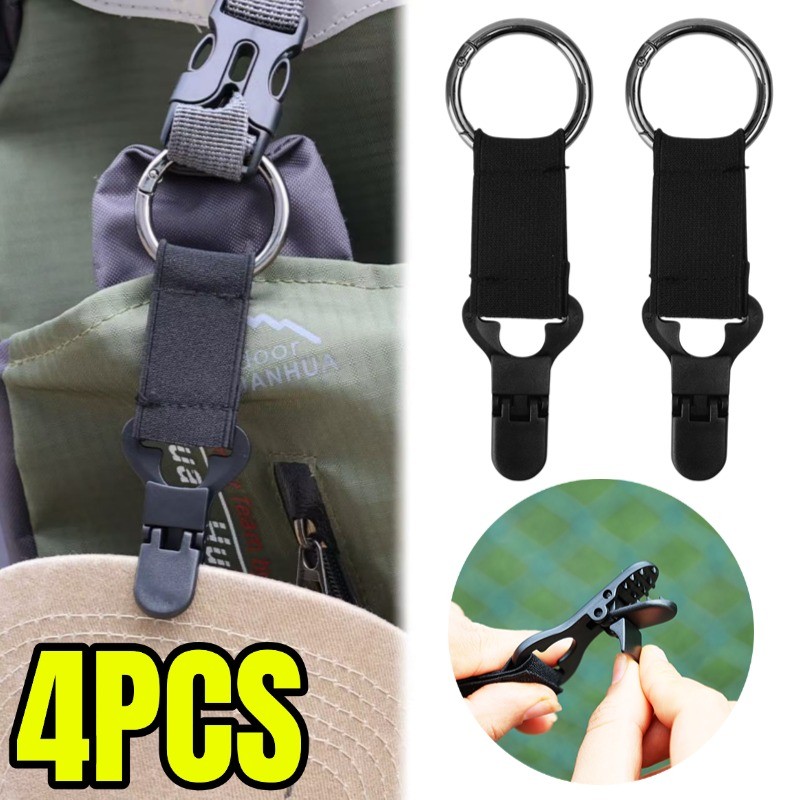 Kẹp Mũ Cắm Trại Di Động - Giá Đỡ Nắp Chống Trượt Bền Bỉ Cho Túi Ngoài Trời
