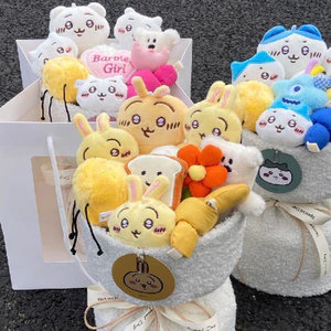 Chiikawa Usagi Hachiware Sang Trọng Hoa Bó Kawaii Mềm Nhồi Bông Sang Trọng Đồ Chơi Búp Bê Bó Hoa Trang Trí Phòng Búp Bê
