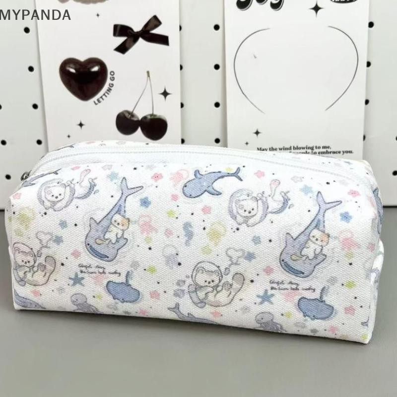 MYPANDA 1 Học Sinh Đơn Giản Túi Đựng Bút Chì Hàn Quốc Dung Tích Lớn Văn Phòng Phẩm Túi Đựng Đồ Trang Điểm Nhỏ Túi Đựng Mỹ Phẩm Du Lịch.