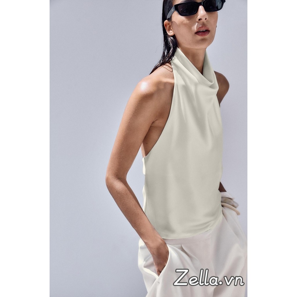 Áo Vest cổ dây mùa hè dành cho nữ không tay hở lưng màu trơn Satin Tank Tops