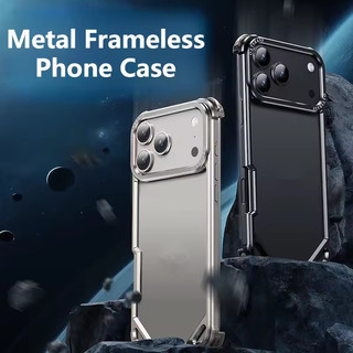 [JLK] Ốp Điện Thoại Không Khung Kim Loại Cho iPhone 17 Air / 17 16 15 Pro / Pro Max Ốp Điện Thoại Siêu Mỏng Đệm Không Khí Ốp Lưng Chống Sốc